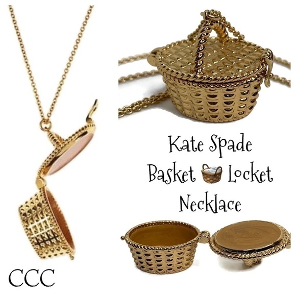 Kate Spade 🧺 Basket 12 KT Gold Plated Necklace - Picture 1 of 4